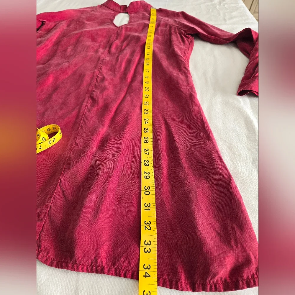 NWT Revolve Blaque Label Maroon Keyhole Mini Dress Small Mock Neck Long Sleeve - Picture 6 of 13